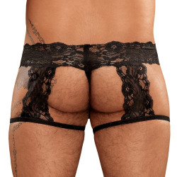 male power G-string Garter Scandal Lace Noir